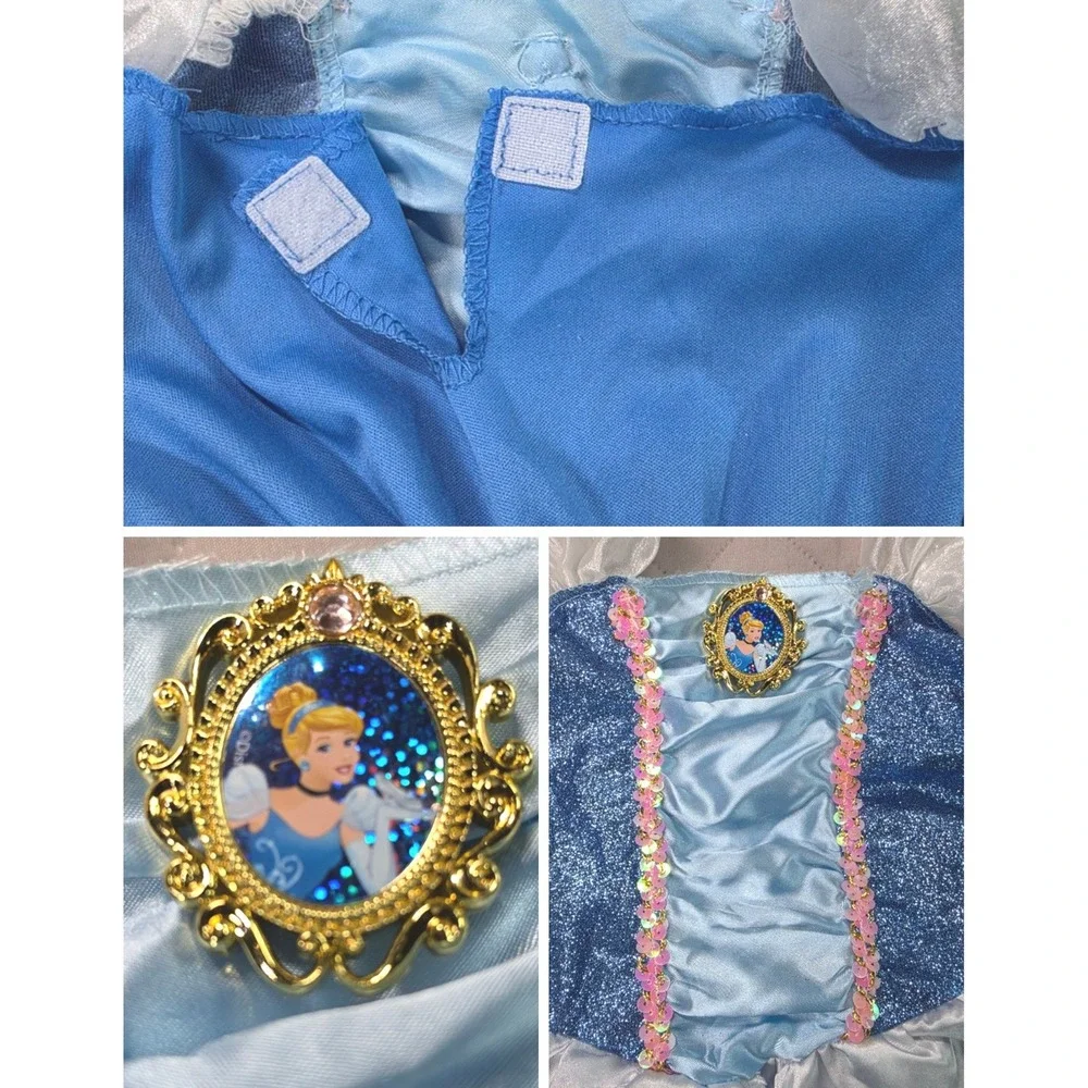 Disney Cinderella Princess Costume Blue Girls 4-6X JAKKS Pacific Dress
